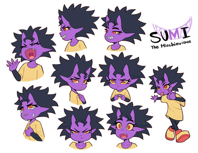Young Sumi Expression Sheet